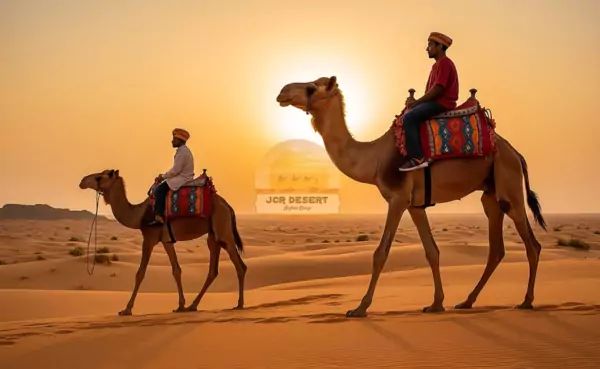 sunset camel safari jaisalmer