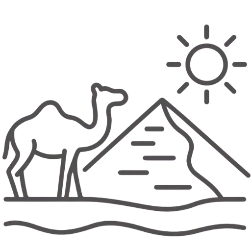 camel in desert icon