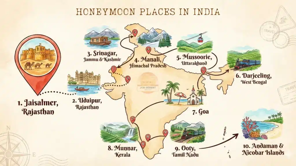 honeymoon destinations in india